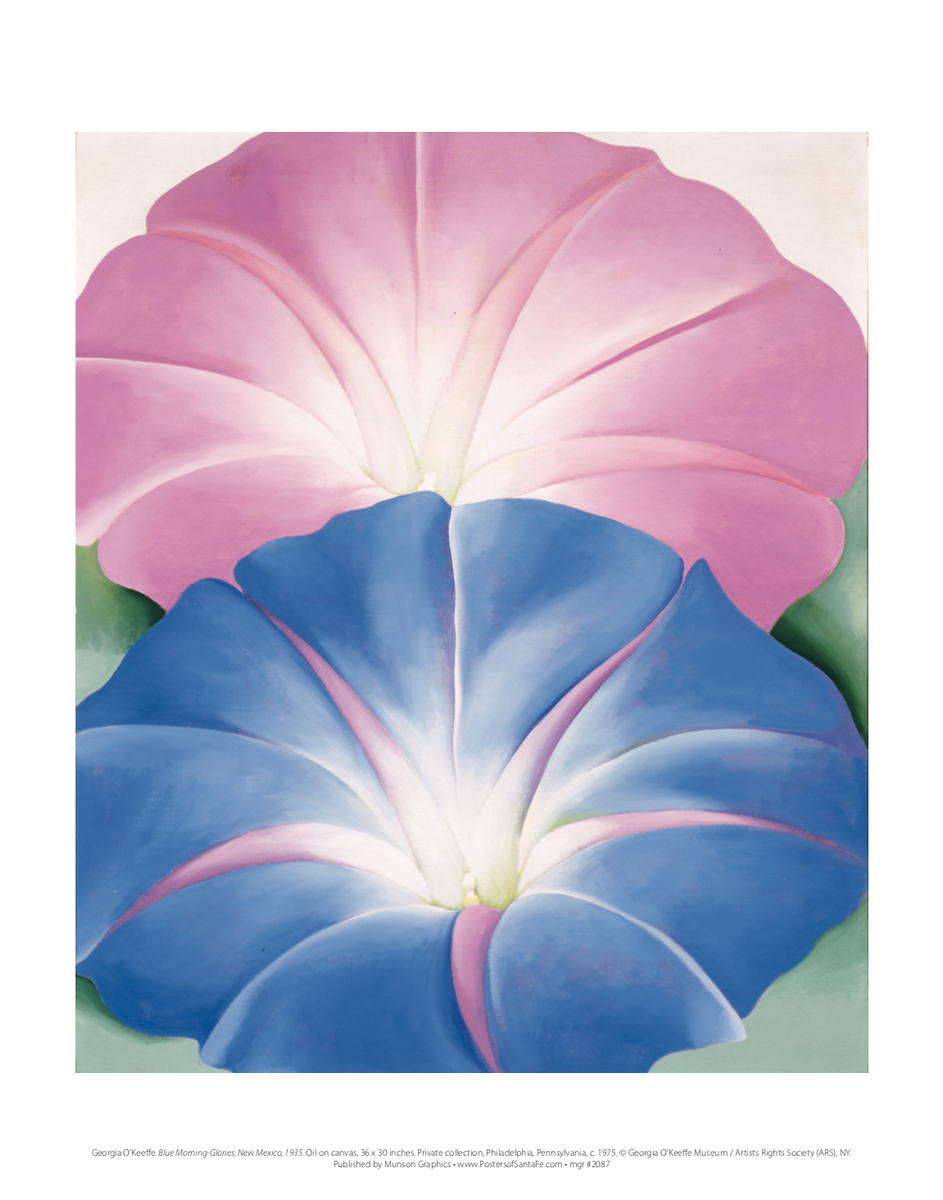 Blue Morning Glories, New Mexico, 1935 – PostersofSantaFe.com