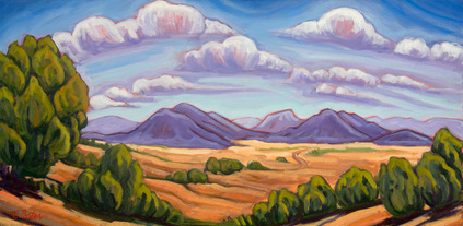 Galisteo Clouds - canvas