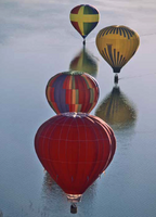 Balloons Over Water - notecard