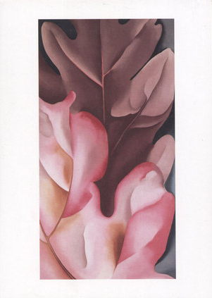 Oak Leaves, Pink and Grey, 1929 - Notecard