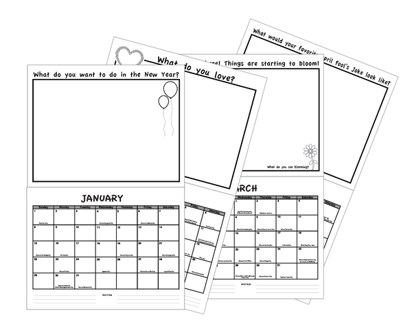 Calendar - Kids Create Your Own – PostersofSantaFe.com calendar-kids-create-your-own-postersofsantafe-com