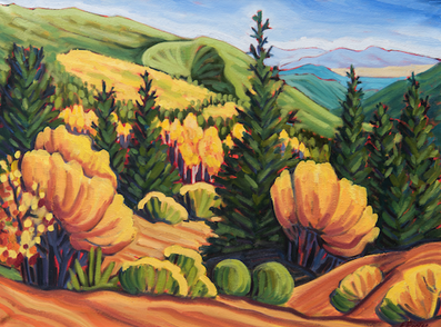 Aspen Vista, Distant Sandias - Canvas